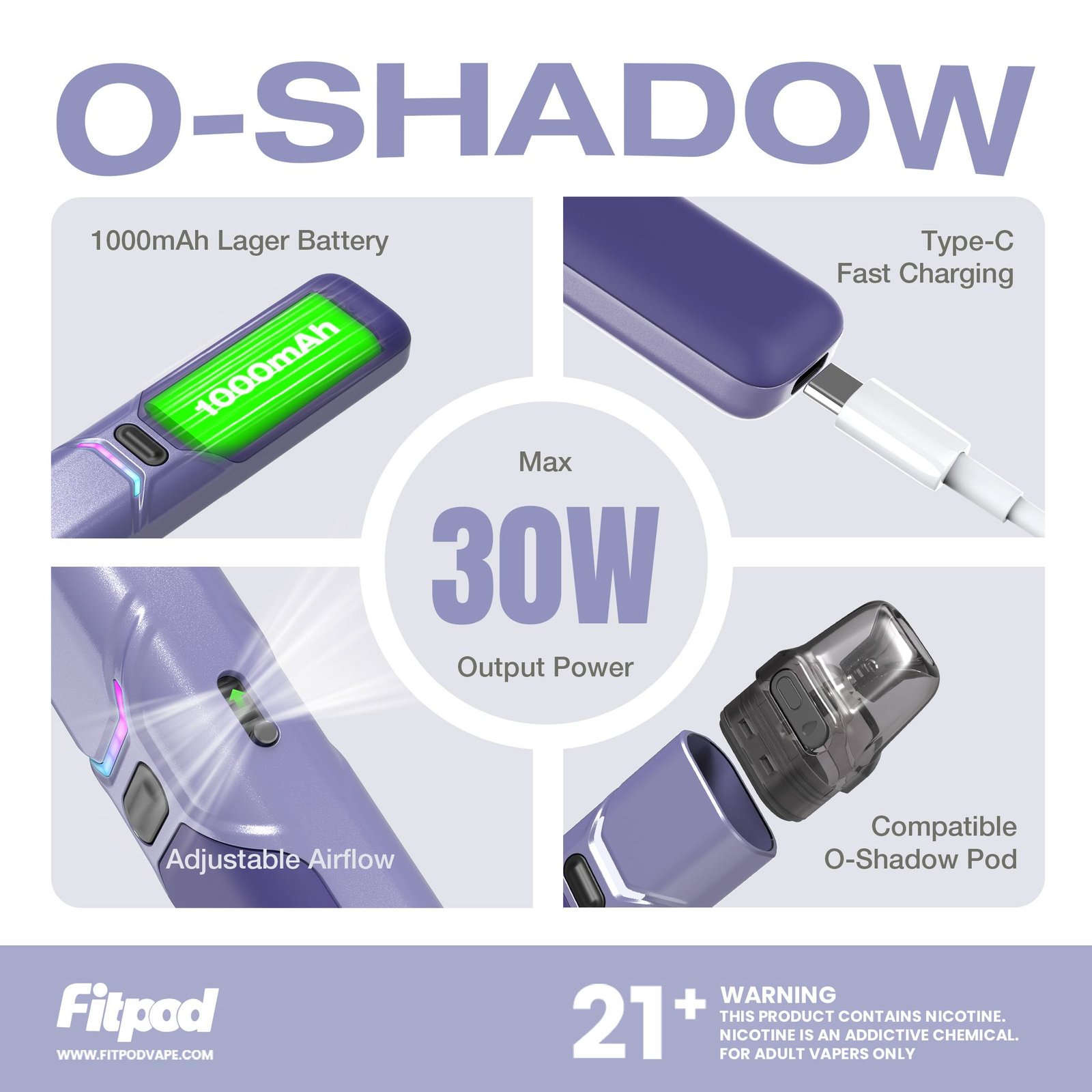 FITPOD O-SHADOW 小蠻牛通用套組 小煙主機:圖片 3